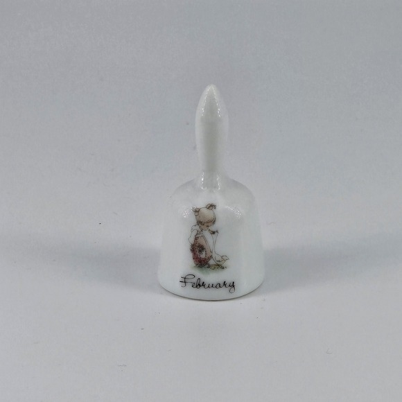 Precious Moments Other - Precious Moments February Birthday Mini Angel Bell 1" Bisque Porcelain Vintage